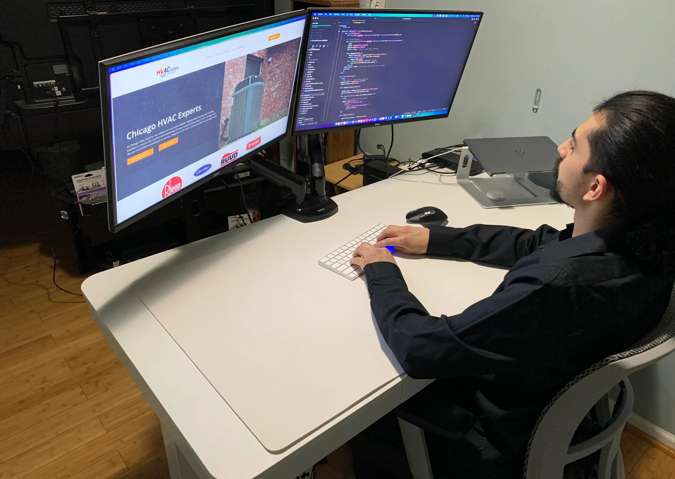 Angel Murillo - Web Developer working on a project